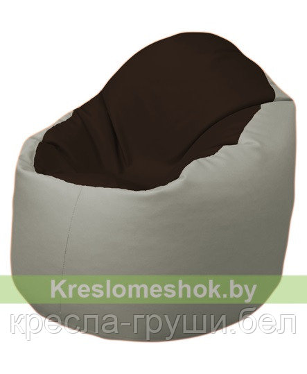 Кресло мешок Bravo (темно-коричневый, светло-серый)