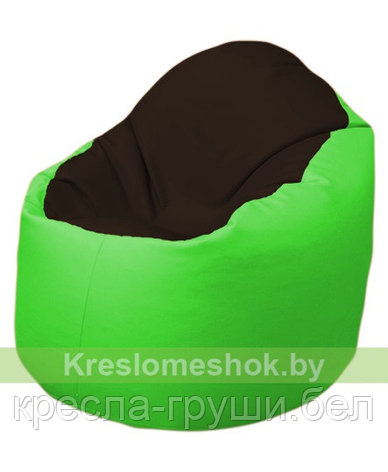 Кресло мешок Bravo (темно-коричневый, салатовый), фото 2