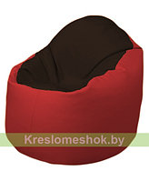 Кресло мешок Bravo (темно-коричневый, красный)