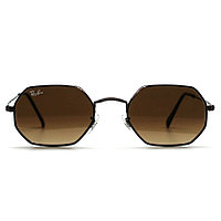 Солнцезащитные очки Ray Ban Octagonal, коричневые (реплика)