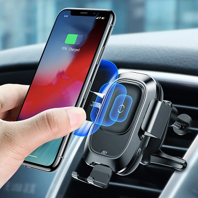 Держатель с беспроводной зарядкой Baseus Smart Vehicle Bracket Wireless Charger (WXZN-01) - фото 3 - id-p97024177