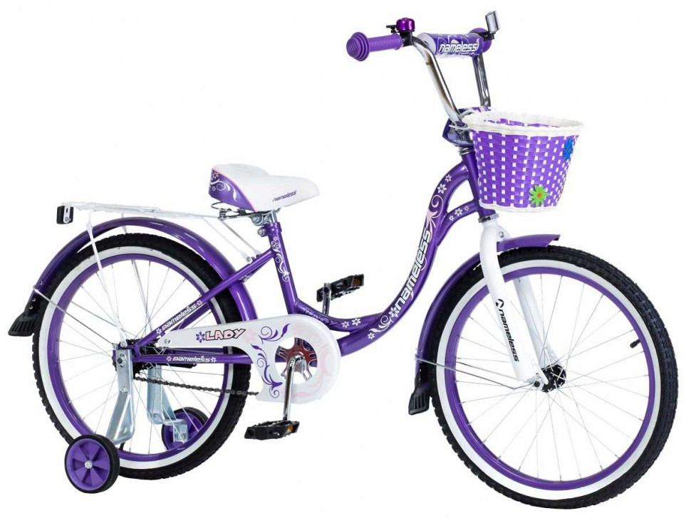 Велосипед детский Nameless Lady 16" фиолетово-белый