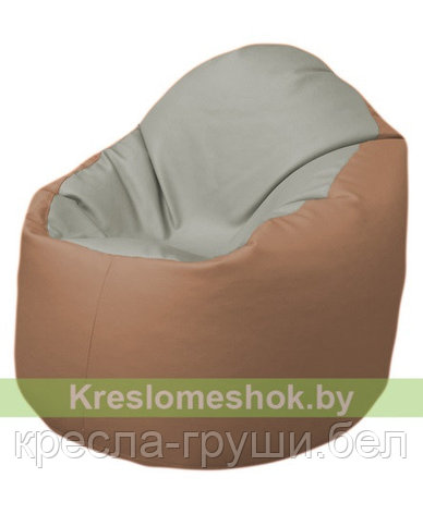 Кресло мешок Bravo (светло-серый, карамель), фото 2