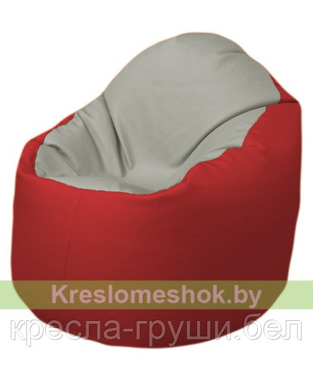 Кресло мешок Bravo (светло-серый, красный)