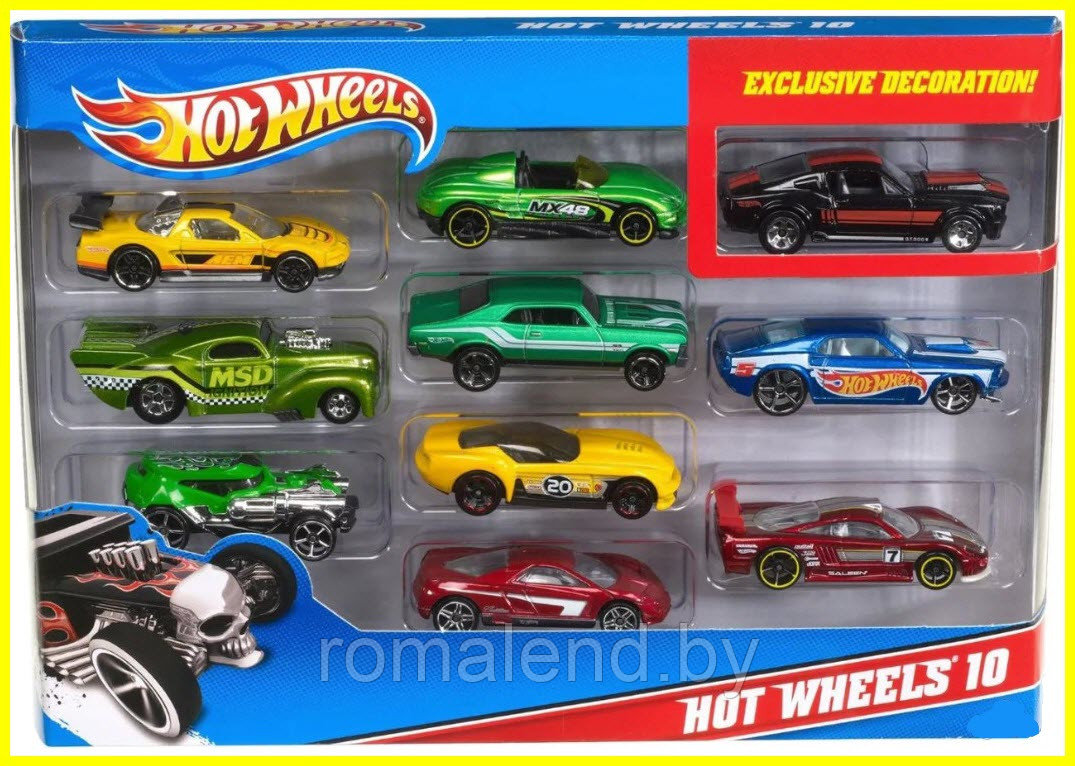 Набор Hot Wheels металлических машинок (10 шт)