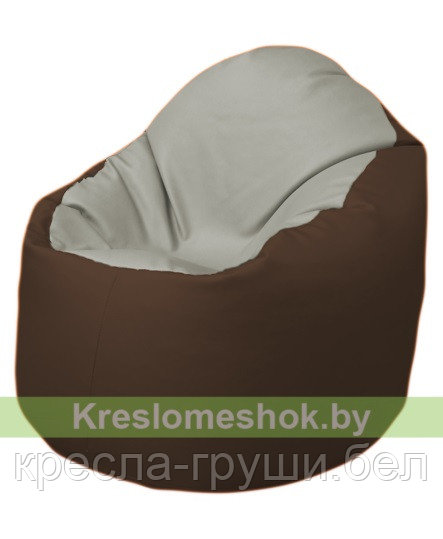 Кресло мешок Bravo (светло-серый, шоколад)
