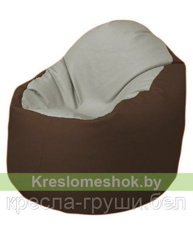 Кресло мешок Bravo (светло-серый, шоколад), фото 2