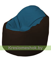 Кресло мешок Bravо (синий, темно-коричневый)