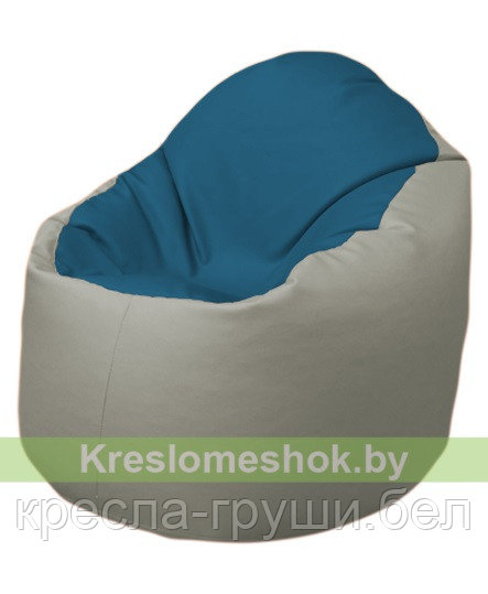 Кресло мешок Bravо (синий, светло-серый)