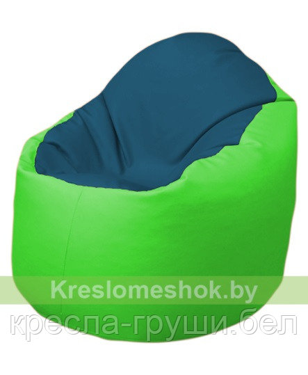 Кресло мешок Bravо (синий-салатовый)