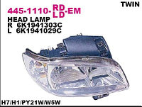 Фара передняя левая с ЭК 2-х ламп Seat Ibiza 99-02