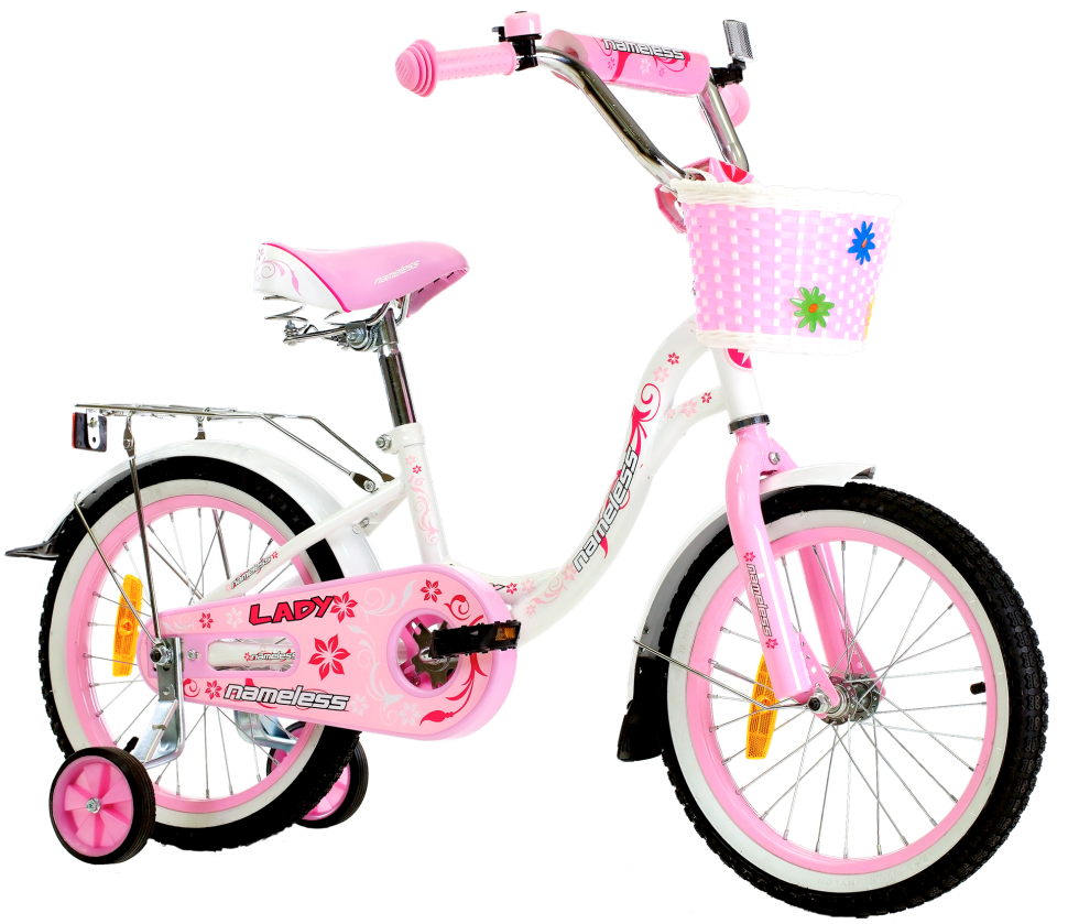 Велосипед детский Nameless Lady 18" белый/розовый