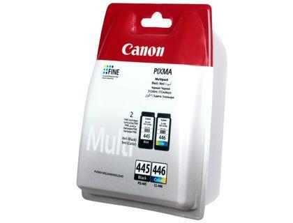 Набор картриджей PG-445 + CL-446/ 8283B004 (для Canon PIXMA MG2440/ MG2540/ MX494) чёрный + цветной - фото 2 - id-p7559235