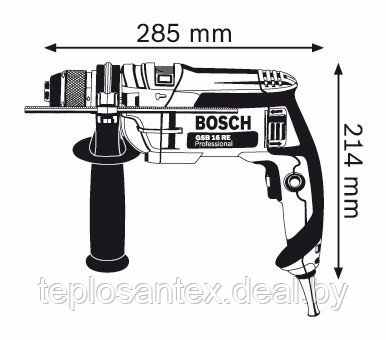 Дрель ударного действия BOSCH GSB 16 RE Professional (750 Вт, чемодан) в Гомеле - фото 3 - id-p4851224