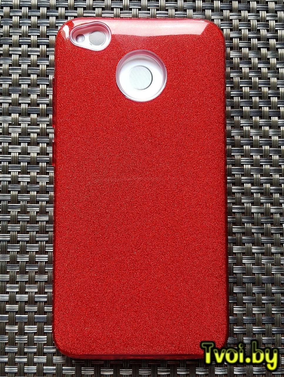 Чехол для Xiaomi Redmi 4x накладка Fashion (3 в 1), красный