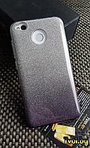 Чехол для Xiaomi Redmi 4x накладка Fashion (3 в 1), черный, фото 2