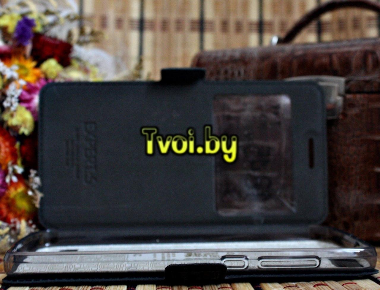 Чехол для Samsung Galaxy J7 Prime книга с окошком, черный - фото 2 - id-p66942016