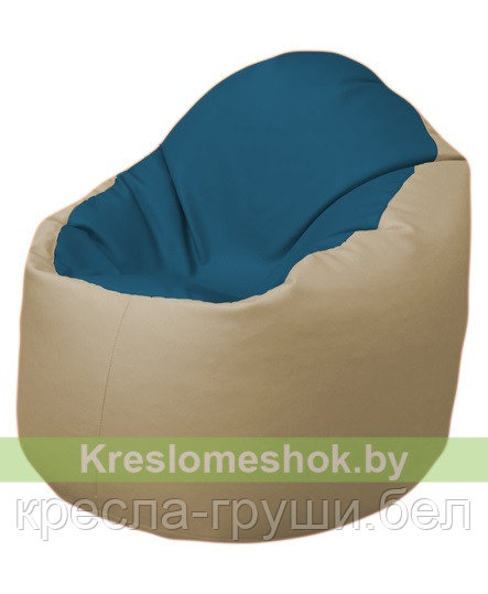 Кресло мешок Bravо (синий-бежевый)