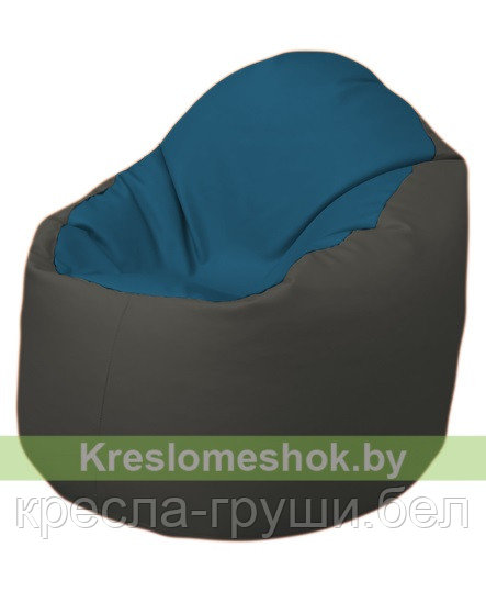 Кресло мешок Bravо (синий, темно-серый)