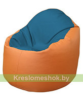 Кресло мешок Bravо (синий-оранжевый)