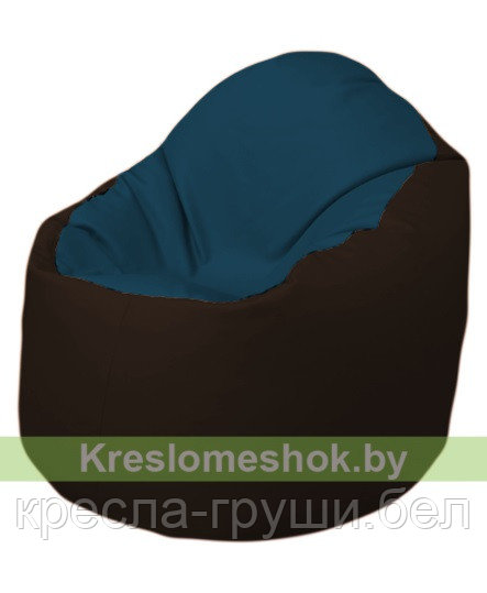 Кресло мешок Bravо (темно-синий, темно-коричневый)
