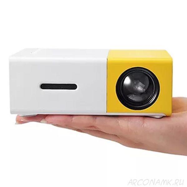 LED Projector портативный переносной проектор светодиодный Aao YG300 (домашний кинотеатр) - фото 4 - id-p97146710