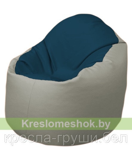 Кресло мешок Bravо (темно-синий, светло-серый)