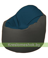 Кресло мешок Bravо (темно-синий, темно-серый)