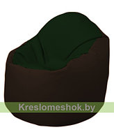 Кресло мешок Bravо (темно-зеленый, темно-коричневый)