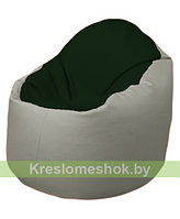 Кресло мешок Bravо (темно-зеленый, светло-серый)