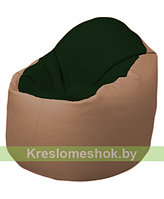 Кресло мешок Bravо (темно-зеленый, карамель)