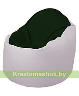 Кресло мешок Bravо (темно-зеленый, белый)