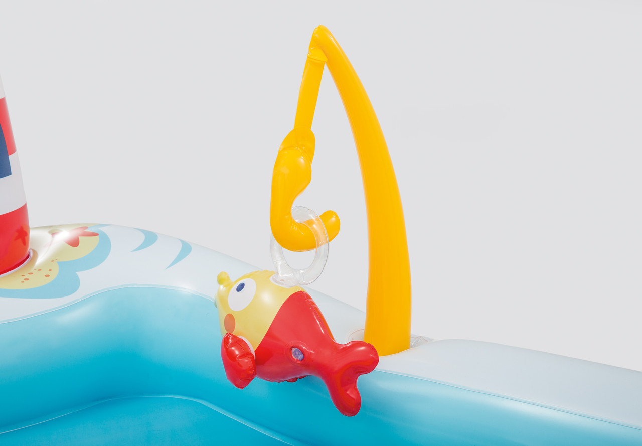 Детский надувной бассейн с горкой Веселая рыбалка с горкой 218Х188Х99см, арт. 57162 - фото 3 - id-p97162852