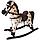 PITUSO FANDANGO Качалка-Лошадка плюшевая, GS2090, музыкальная, Белая с коричневыми пятнами, 74*30*64см, фото 2