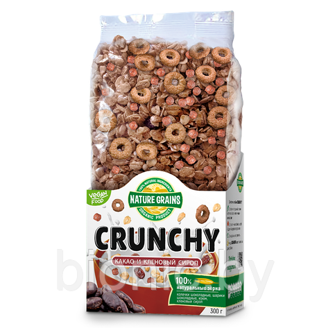 Завтраки сухие Crunchy с какао и кленовым сиропом, "Компас Здоровья", 300г 1/13, фото 2
