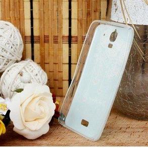 Чехол для Huawei Ascend Y3 (Y360) силикон прозрачный с стразами тип-18, фото 2