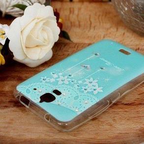 Чехол для Huawei Ascend Y3 (Y360) силикон прозрачный с стразами тип-18, фото 2