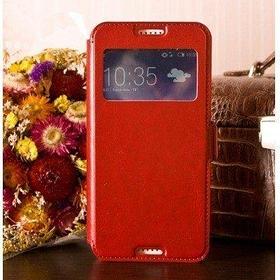 Чехол для Huawei Ascend Y6 книга с окошком Slim Book Case LS, красный