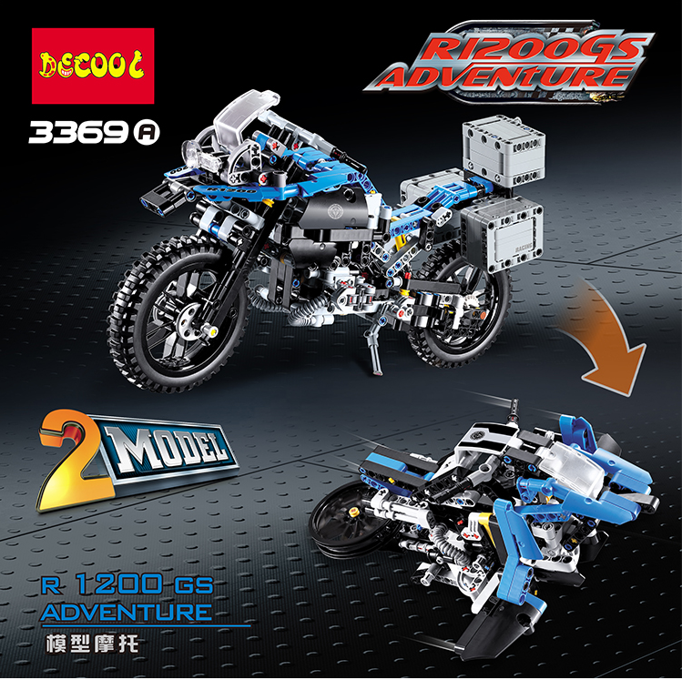 Детский конструктор Decool 3369A, 3369B "Мотоцикл BMW", аналог Лего Техник (LEGO Technic) - фото 3 - id-p66891467