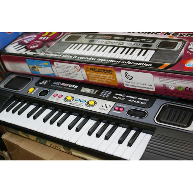 Детский синтезатор с микрофоном 37 клавиш MQ-827USB - фото 3 - id-p97201848