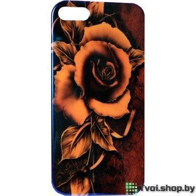 Чехол для iPhone 5/ 5s накладка "Flowers-1", силикон - фото 1 - id-p61491172
