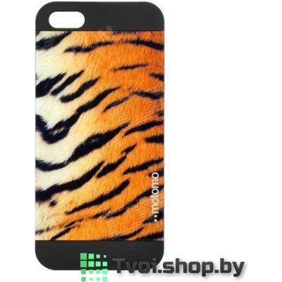 Чехол для iPhone 5/ 5s накладка Motomo "Тигр", черный - фото 1 - id-p61492010