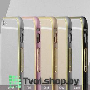 Бампер для iPhone 6/ 6s алюминиевый Cross New Version, серебро, фото 2