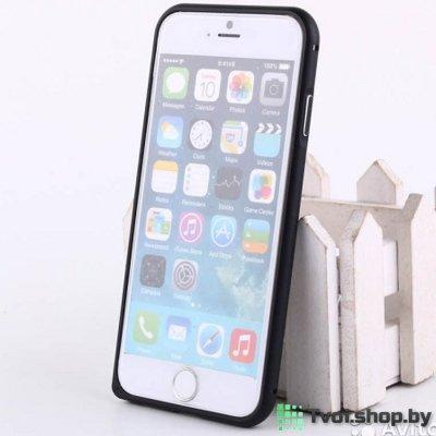 Бампер для iPhone 6/ 6s алюминиевый Cross, черный - фото 1 - id-p61491203