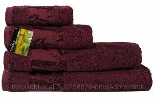 Махровое полотенце Бордовый (Burgundy)