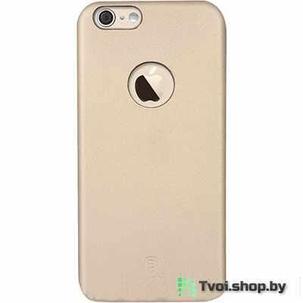 Чехол для iPhone 6/ 6s накладка Baseus золотой, кожаный, фото 2