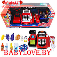 Детская игрушечная касса со сканером,весами и продуктами  Cash register 8088B
