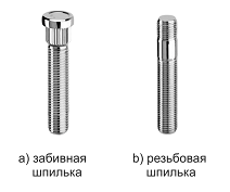 Шпильки колесные (забивные и резьбовые)