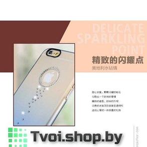 Чехол для iPhone 6 Plus накладка G-case Swarovski, прозрачный, фото 2