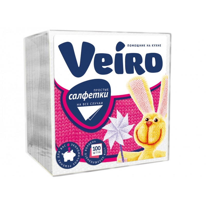 Салфетки бумажные Veiro 100 штук